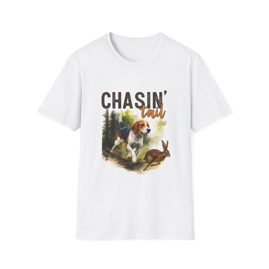 Chasin' Tail Dog Lover T-Shirt - Unisex Softstyle Tee for Pet Enthusiasts